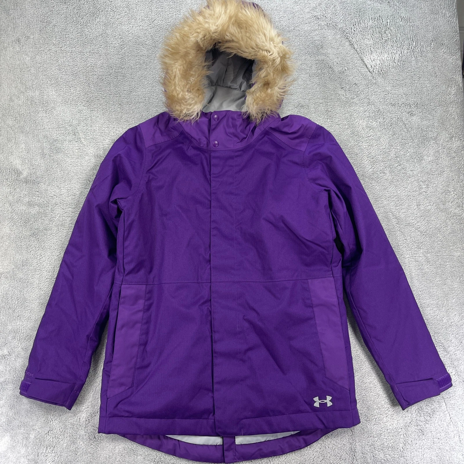 Under Armour Coldgear Infrared Parka Jacket Youth Large Purple Full Zip Outdoor