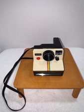 Vintage Polaroid One Step Land Camera Cream Body Rainbow Stripe SX-70 Untested