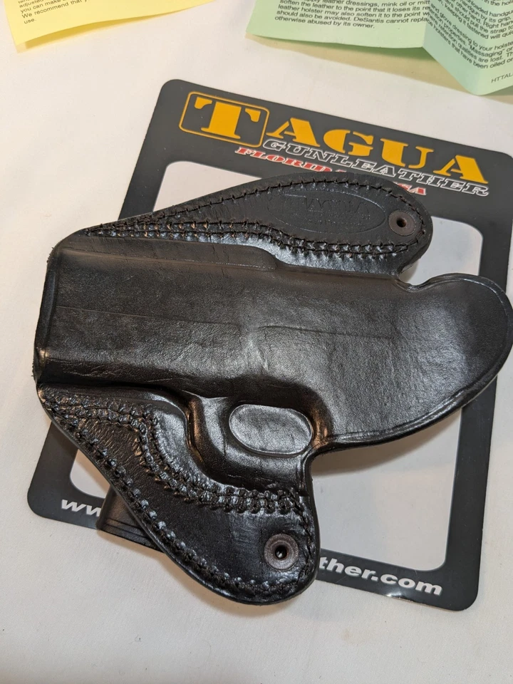 Tagua Holster Smith & Wesson Sigma Leather Right Hand Dual Snap Black DSH1020 - Image 3 of 4