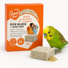 DUVO+ Mineralblock mit Austernschalen &ndash; Kalkstein f&uuml;r Papageien 200 g