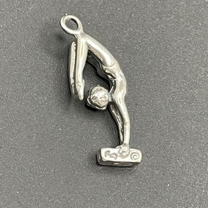 Sterling Silver 925 Acrobat Gymnast Girl Athlete Handstand Charm Pendant 3.1g