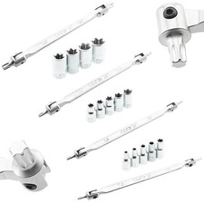 Innen Aussen Steck Schlüssel Nuss Satz Für Torx T15 - T60 & E4 - E24 mit Gelenk