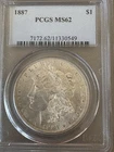 1887 Morgan Dollar PCGS MS62