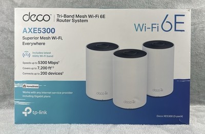 TP-LINK Deco XE5300 AXE5300 Tri-Band Mesh Wi-Fi 6E System 3 Pack
