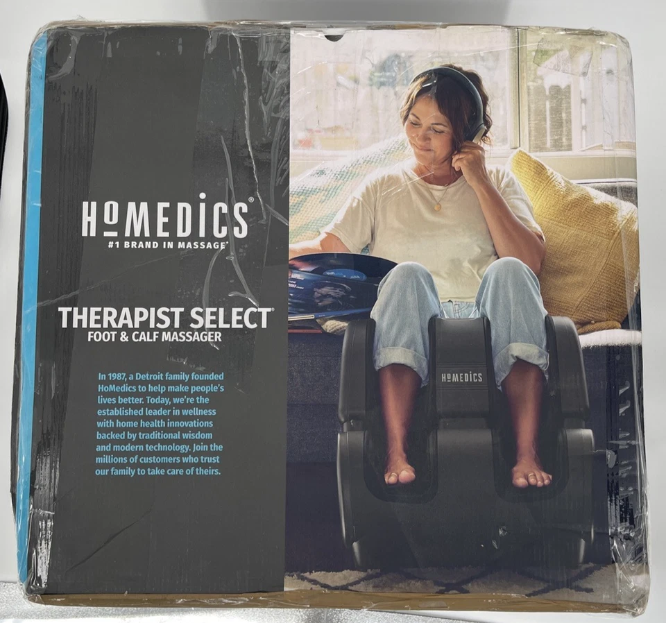 Homedics Therapist Select 脚和小腿按摩器,4 个程序,可调节,黑色 — 第 4/4 张图片