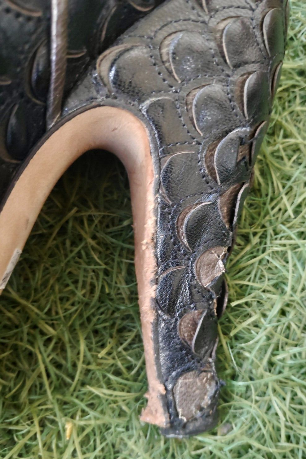 Christian Dior Python Scales Black Leather Pumps … - image 9