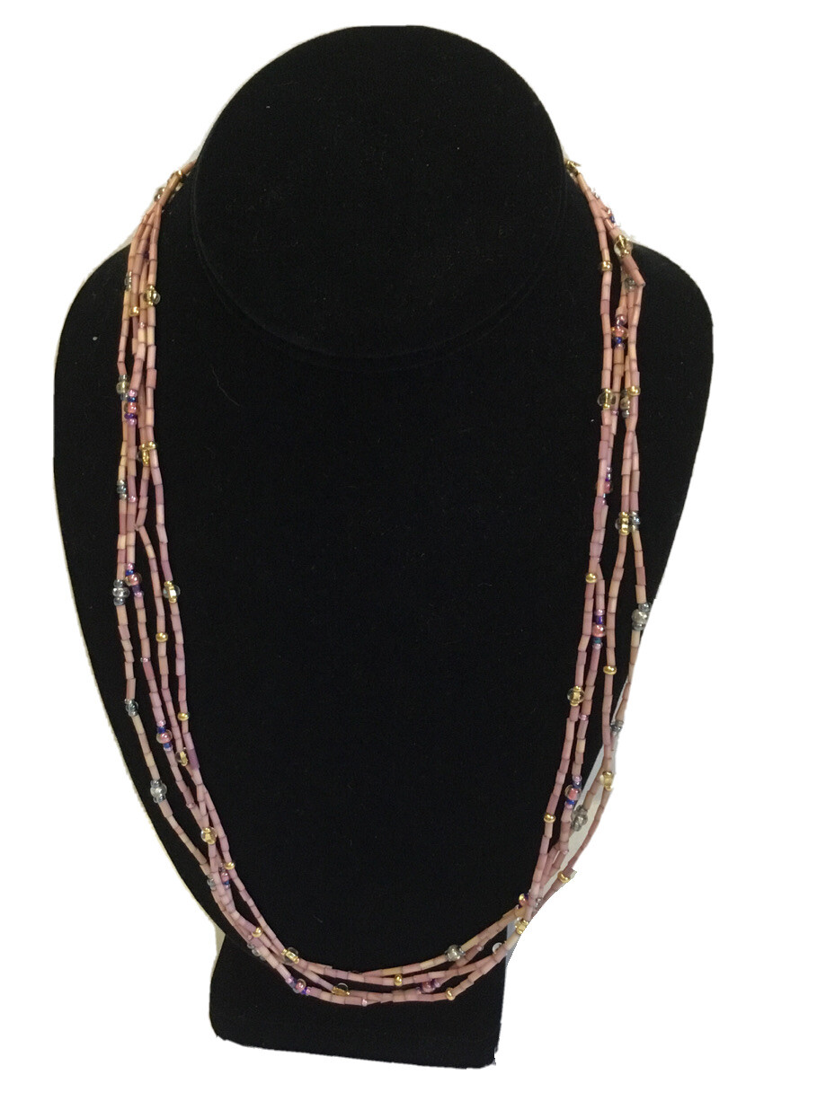 Lot of 3 Handmade African Zulu Grass Necklaces Leaky Collection w Beads