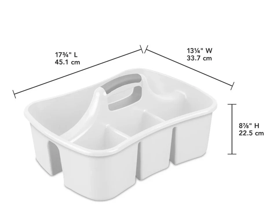 Sterilite Divided Ultra Caddy 17.75 L x 13.25 D x 8.8 H in. Made In USA - Image 3 of 4