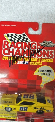Benny Parsons autographed 1:64 Racing Champions 1969 Ford Torino #88 NASCAR - Picture 2 of 3