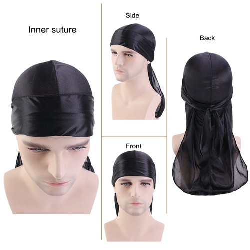 Purple Durag Silky Feel Doo Head Wrap Bandana Soft Cap Unisex Mens Womens Wrap - Picture 3 of 3