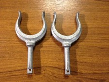 SHORT Pair Galvanised Steel Rowlock Substantial Construction 12-13 mm Shaft NEW