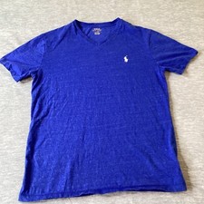 Polo Ralph Lauren Shirt Sz M Men V-neck Short Sleeve Tee Shirt