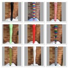 OVER THE KNEE SOCKS Plain Striped High Thigh Ladies Long Womens Stripey Stocking