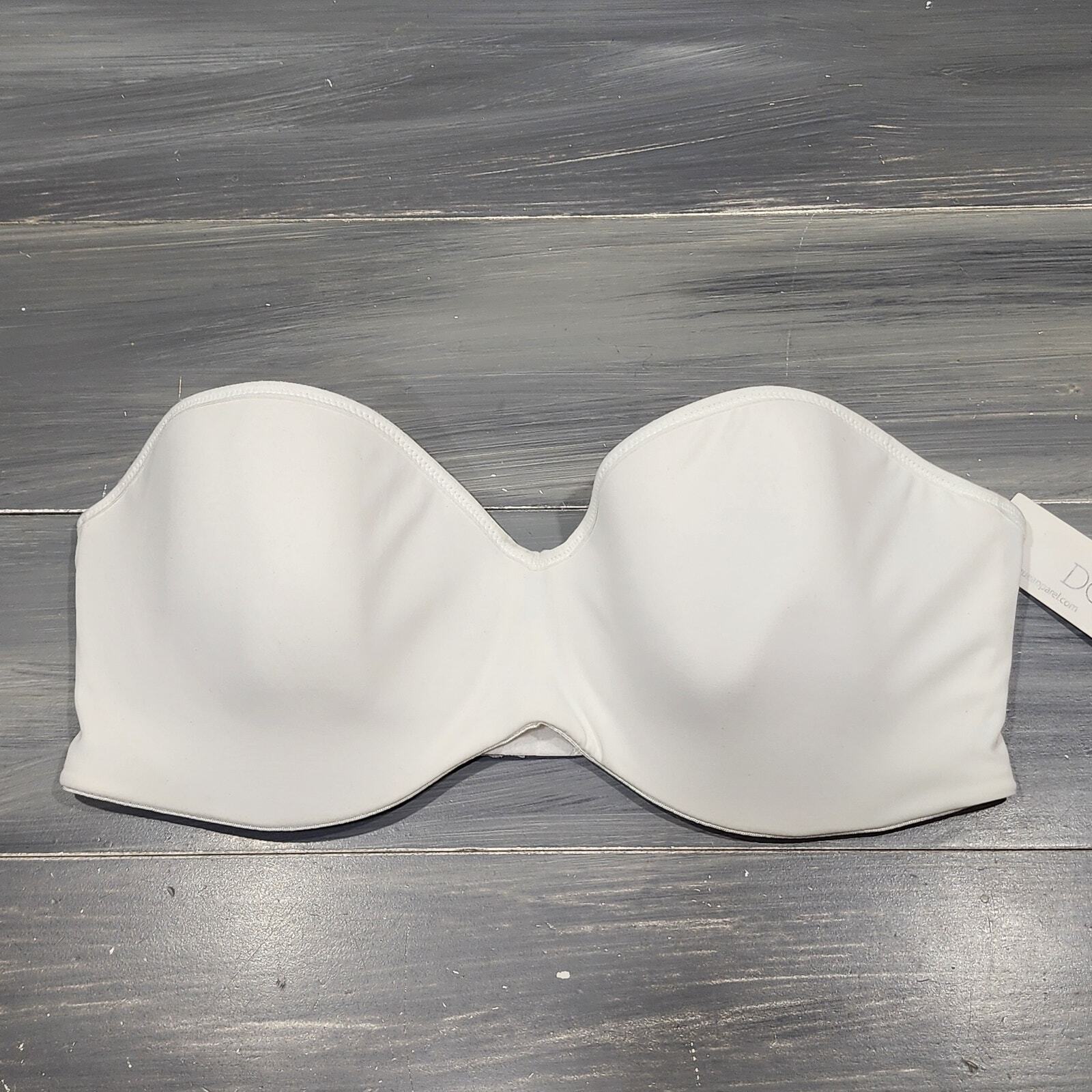 Dominique Oceane Strapless Bra 38D  Hidden Underwire White 3541 Missing Straps