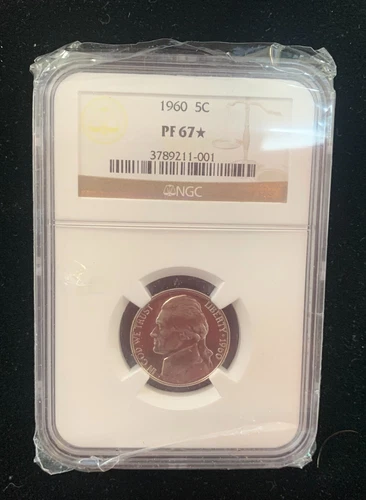 1960 5C Jefferson Nickel Proof Coin NGC-9211 PF67* Star