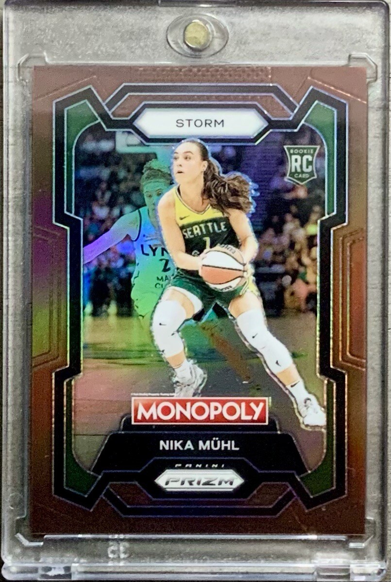 2024 Prizm Monopoly WNBA Nika Muhl BROWN Prizm /249 ROOKIE RC #4 Seattle Storm