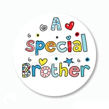 30 A Special Brother Family Labels Scrapbook Stickers 1.5" Round Envelope Seals