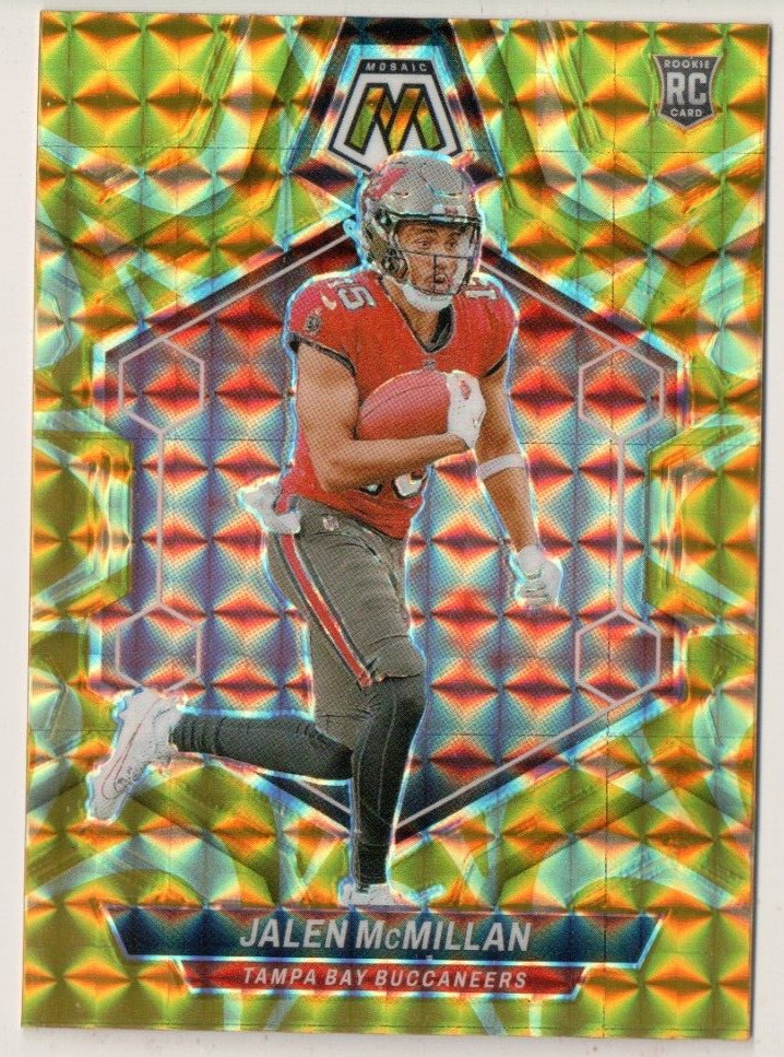 2024 Panini Mosaic Reactive Yellow Mosaic #373 Jalen McMillan Rookie Card