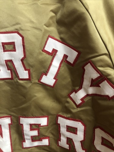 Chaqueta de fútbol americano vintage de los 80 NFL Chalkline San Francisco 49ers espalda deletreada - Imagen 3 de 9