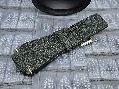 24mm/24mm Stingray Leather Watch Band Vintage Minimalist Design Bespoke