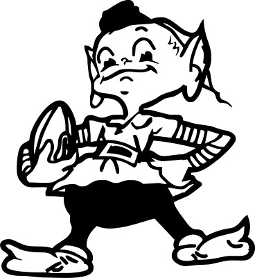#ad Cleveland Browns Brownie The Elf Old Die Cut Vinyl Sticker Decal $8.10