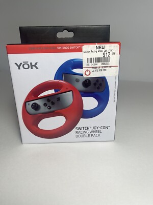 Yok Nintendo Switch Joy-Con Steering Wheel Pair Red and Blue