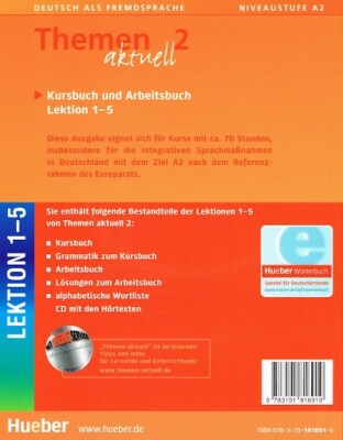 Hueber THEMEN 2 Aktuell Lektion 1-5 Kursbuch + Arbeitsbuch mit Audio CD @NEW@