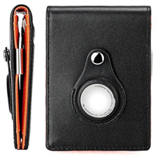 Slim Mens RFID Airtag Wallet with Money Clip Card Case Airtag Front Pocket Gift