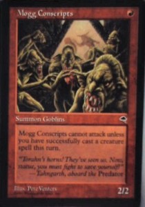 Mogg Conscripts 189/350 Common Tempest Magic: The Gathering