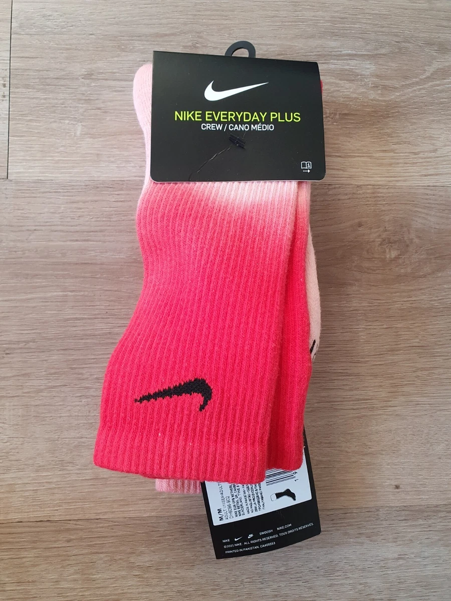 2 Paar NIKE Socken Everyday Plus Crew Rot Fußball Sport Gr. 38-42 M Unisex Socks