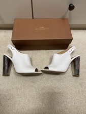 sandali coach pelle bianca giglio