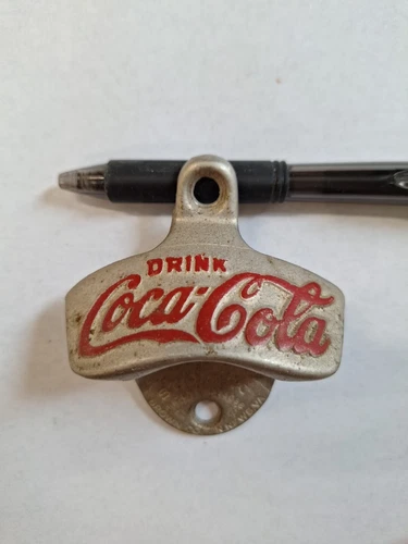 Vintage Drink Coca Cola Metal Bottle Opener Starr-X Wall Mount Silver MADE IN US