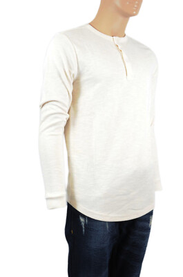 Tom Tailor Henleyshirt  Herren Langarmshirt Gr. M Henley Shirt langarm