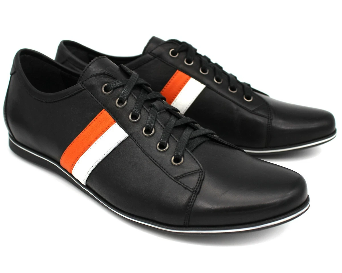 Real leather best sale trainers