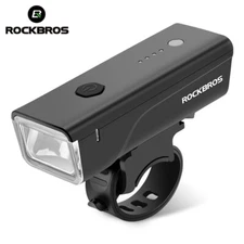 ROCKBROS Bike Front Headlight Waterproof USB Charging Aluminum Alloy LED