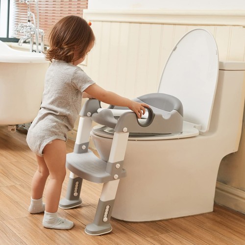 Potty Training Toilet Seat with Step Stool Ladder for Boys and Girls Baby Tod... - Picture 2 of 9