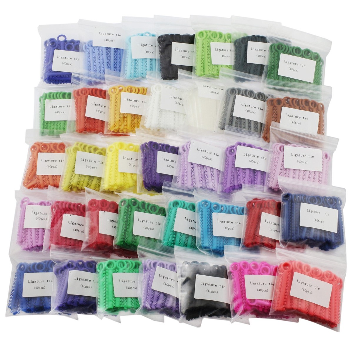 1040 Pcs Multicolored Braces Rubber Bands Orthodontic Ligature Ties O-Rings Elastic - Foto 4