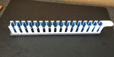 TECAN EVO TUBE RUNNER TUBE RACK STRIP 16 POSISION - blue insert CUVETTE HOLDER