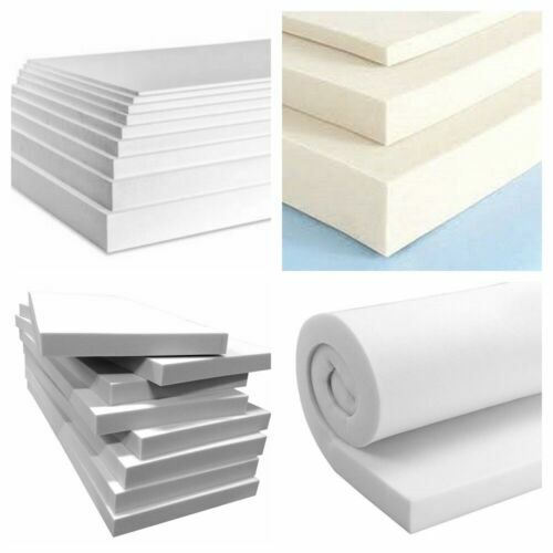 High Density Upholstery Foam Sheets 60'' x 20'' ½'' 1'' 1½ 2'' 3'' 4