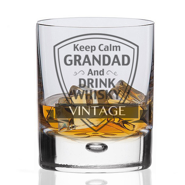 Whiskey Glass Personalised For Grandad, Birthday, Fathers Day, Whisky Bar Gift