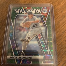 Jack Morris - Prizm Green Will To Win 2021 Panini Mosaic Insert Baseball #WTW8