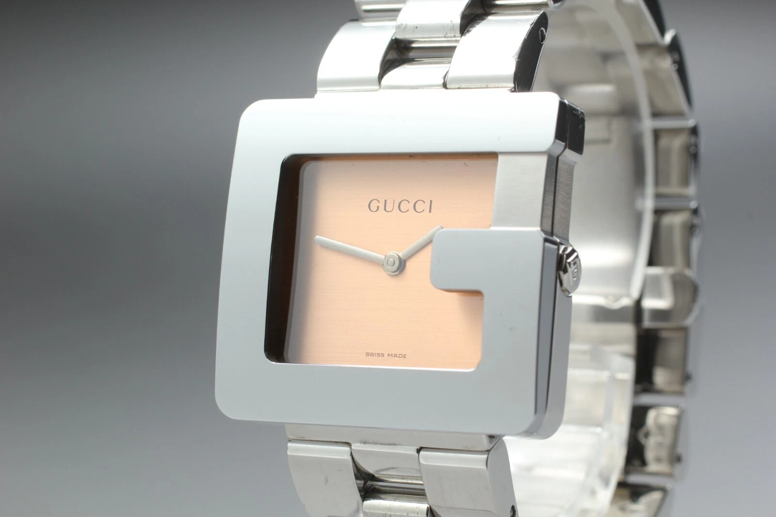 [PRESQUE COMME NEUVE] GUCCI 3600M rose/argent fabrication suisse montre à quartz pour homme du JAPON A011