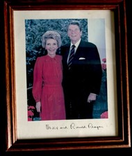 President Ronald Reagan /First Lady Nancy Photo Library Of Congress Autographed