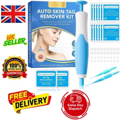 2-in-1 Painless Skin Tag And Mole Remover Kit - 40 Rubber Bands + 10 Alcohol Pads