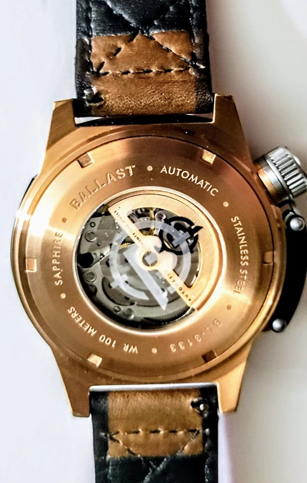 Reloj Ballast Trafalgar Arnament automático esfera negra 47 mm BL-3133 para hombre Foto 4 de 4