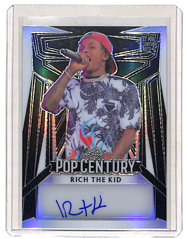 2023 Leaf Pop Century Rich The Kid 1/8 Black Auto Autograph Card