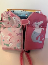 SwimWays Swim Vest Life Jacket Pink Pool Mermaid Unicorn Ages 2-4