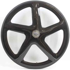 Full Carbon Fiber Fixed Gear Track Road Bike Wheelset 700c 5 Spokes Clincher