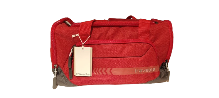 Borsa da viaggio Travelite tessuto rosso misura piccola tracolla tasche esterne