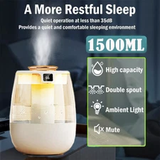 Humidificadores ultrasónicos silenciosos 1.5L para la oficina grande del sitio